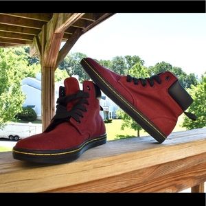 Dr. Marten’s Marley Canvas Boot Maroon and Black